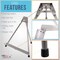 15" High Aluminum Tabletop Display Easel for Painting (4 Pack), Adjustable Folding Stand - Portable Art Easel for Displaying Canvas, Whiteboards, Posters, Signs, Pictures, Paintings